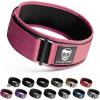 Gymreapers Quick Locking Weight Lifting Belt for Men Gym Belt for Powerlifting Deadlift Belt with 4 Inch Neoprene Metal Buckle Back Support Weightlifting Belt Women(Pink)
