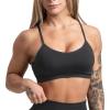Gymreapers Seamless Sports Bra for Women – Wireless Compression Padded Supportive Bras for Gym, Yoga, & Fitness(Black)