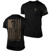 Gymreapers Valor Moisture Wicking T-Shirts for Men – Short Sleeve Workout Gym Shirts – Running Athletic Tees & Dry Fit Tshirt(Black/Khaki)
