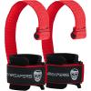 Gymreapers Weight Lifting Straps With Dowel – Wrist Straps for Weightlifting – Workout Deadlift Wrist Weights – Reinforced Stitching & Padded Fit Gym Accessories for Strength & Gym Hand Grip(Red)