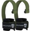 Gymreapers Weight Lifting Straps With Dowel – Wrist Straps for Weightlifting – Workout Deadlift Wrist Weights – Reinforced Stitching & Padded Fit Gym Accessories for Strength & Gym Hand Grip(Green)