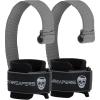 Gymreapers Weight Lifting Straps With Dowel – Wrist Straps for Weightlifting – Workout Deadlift Wrist Weights – Reinforced Stitching & Padded Fit Gym Accessories for Strength & Gym Hand Grip(Gray)