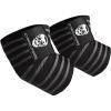 imageGymreapers Weightlifting Elbow Wraps 1 Pair  Flexible 40 Elbow Compression Strap ampamp Joint Support Brace  for Bench Press Powerlifting and PressingGray