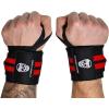 Gymreapers Weightlifting Wrist Wraps (IPF Approved) 18″ Professional Quality Wrist Support with Heavy Duty Thumb Loop – Best Wrap for Powerlifting Competition, Strength Training, Bodybuilding(Red)