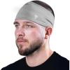 Gymreapers Workout Headbands for Men & Women-Comfortable Sweat Absorbing Band to Keep Hair Back During Running Sports Gym Cycling and Outdoor Activities(Gray)