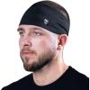 Gymreapers Workout Headbands for Men & Women-Comfortable Sweat Absorbing Band to Keep Hair Back During Running Sports Gym Cycling and Outdoor Activities(Black)