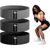 Hip Bands for Booty Workouts | Non Slip Fabric Band Set with 3 Levels – Resistance Bands for Legs & Hip – for Men & Women(Black)
