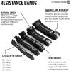 Gymreapers Resistance Bands for Working Out – Elastic Pull Up Exercise Assistance Bands Set for Powerlifting, Stretching, WOD, Strength Training – for Men & Women(5 Bands – Black Set)
