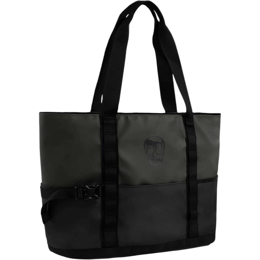 imageGymreapers Gravestone Tote Bag  Large 225L Waterproof Gym ampamp Travel Tote with Laptop Sleeve and Luggage StrapGunmetal