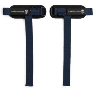 Gymreapers GripLink Lifting Straps – Heavy Duty D-Ring Weight Lifting Wrist Straps with Anti-Slip Silicone Grip Beads, Cushioned & Adjustable Support for Deadlifts, Powerlifting, Cable Machines & Gym Training(Navy)