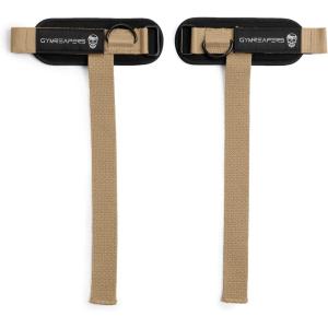 Gymreapers GripLink Lifting Straps – Heavy Duty D-Ring Weight Lifting Wrist Straps with Anti-Slip Silicone Grip Beads, Cushioned & Adjustable Support for Deadlifts, Powerlifting, Cable Machines & Gym Training(Desert Sand)