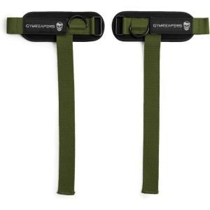 Gymreapers GripLink Lifting Straps – Heavy Duty D-Ring Weight Lifting Wrist Straps with Anti-Slip Silicone Grip Beads, Cushioned & Adjustable Support for Deadlifts, Powerlifting, Cable Machines & Gym Training(Green)