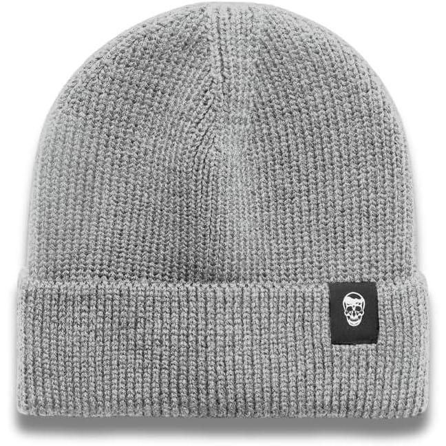 imageGymreapers Beanie Winter Hats for Women ampamp Men  Unisex Acrylic Ribbed Knit Cuffed Skull Cap  Stocking Warm Hats for MenGray