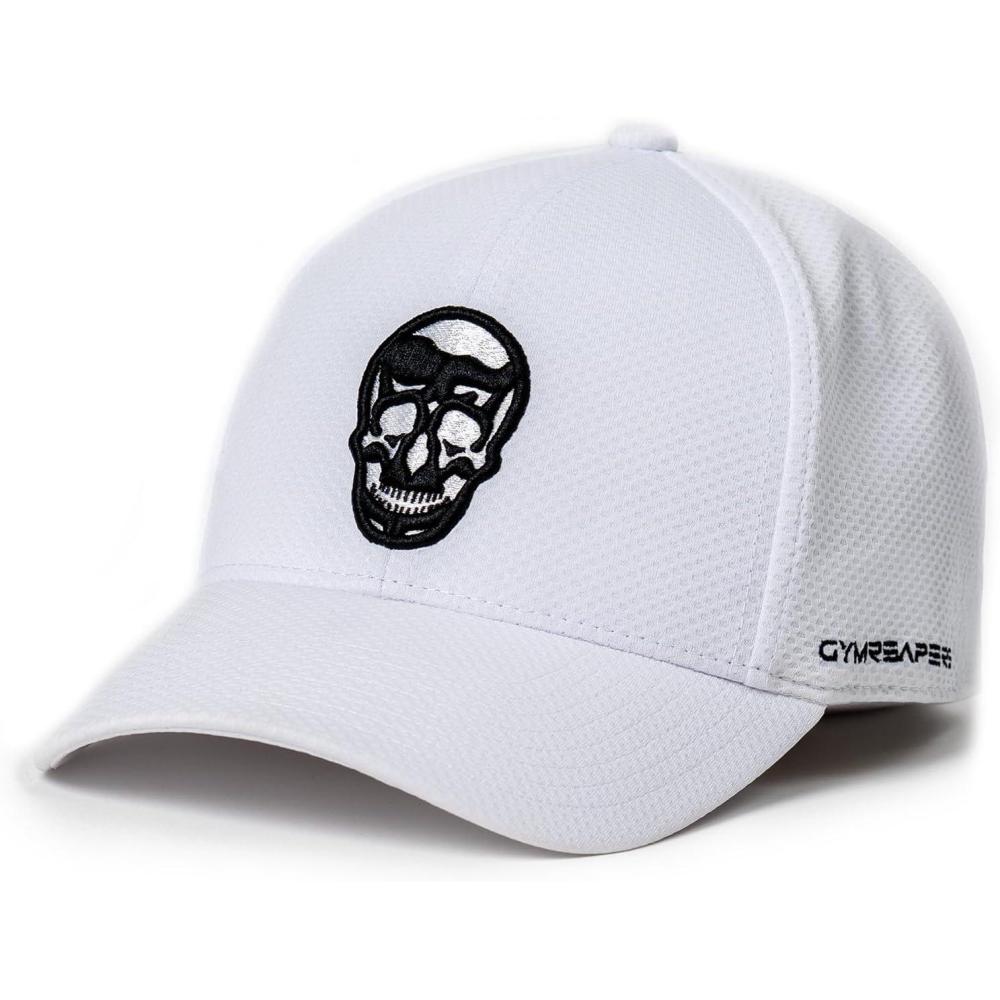 imageGymreapers Baseball Hats and Caps for Men Fitted Hats for Running Workout Gym ampamp Outdoor Sports Moisture Wicking Adapt CapWhite