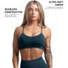 Gymreapers Seamless Sports Bra for Women – Wireless Compression Padded Supportive Bras for Gym, Yoga, & Fitness(Atlantis)