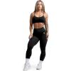Gymreapers Seamless Sports Bra for Women – Wireless Compression Padded Supportive Bras for Gym, Yoga, & Fitness(Black Marl)