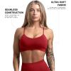 Gymreapers Seamless Sports Bra for Women – Wireless Compression Padded Supportive Bras for Gym, Yoga, & Fitness(Bloodshot)