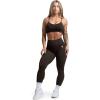 Gymreapers Seamless Sports Bra for Women – Wireless Compression Padded Supportive Bras for Gym, Yoga, & Fitness(Espresso)