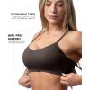 Gymreapers Seamless Sports Bra for Women – Wireless Compression Padded Supportive Bras for Gym, Yoga, & Fitness(Espresso)