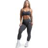 Gymreapers Seamless Sports Bra for Women – Wireless Compression Padded Supportive Bras for Gym, Yoga, & Fitness(Flat Gray)