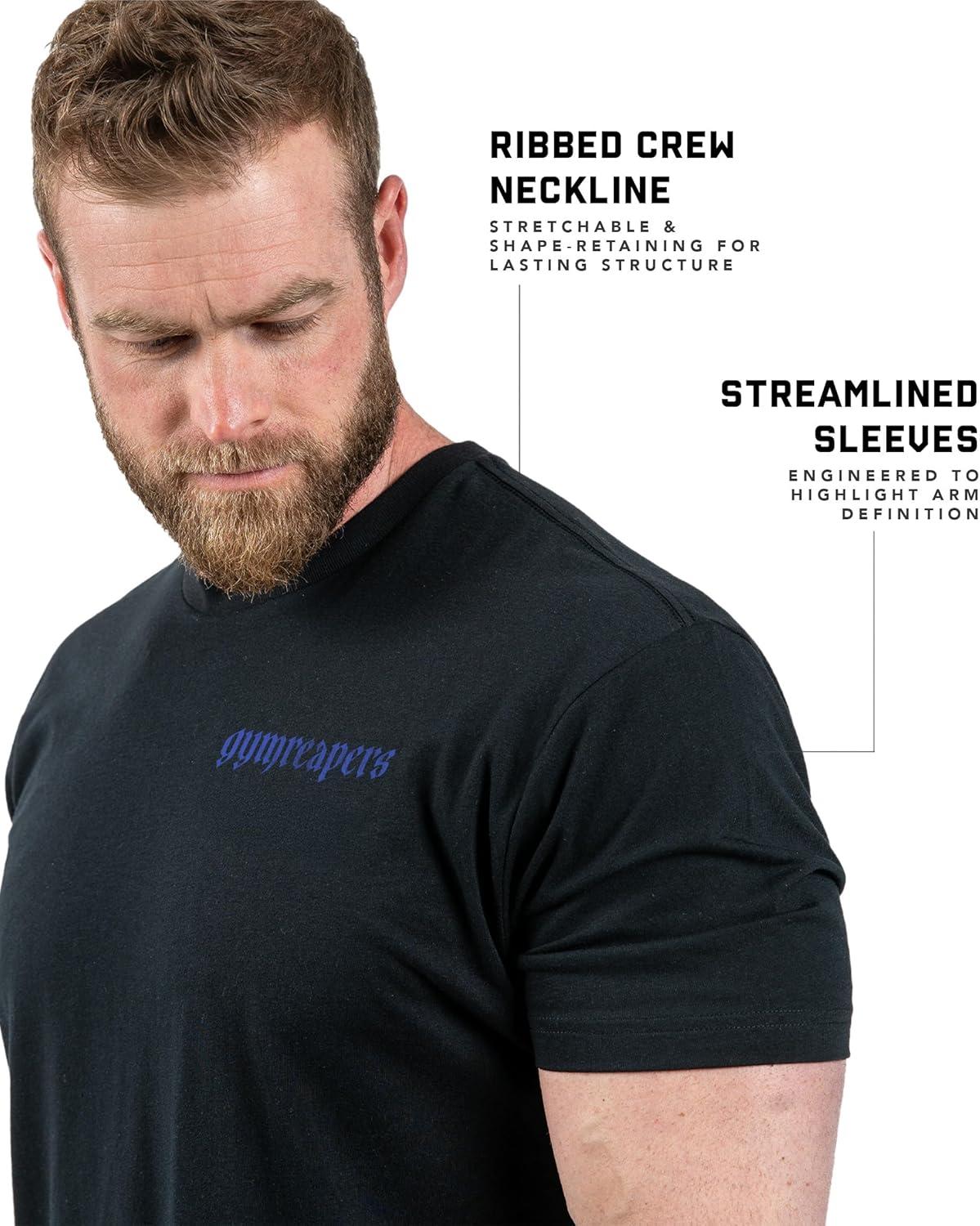 imageGymreapers Skull Moisture Wicking TShirts for Men Short Sleeve Workout Gym Shirts Running Athletic Tees amp Dry Fit TshirtBury Doubt