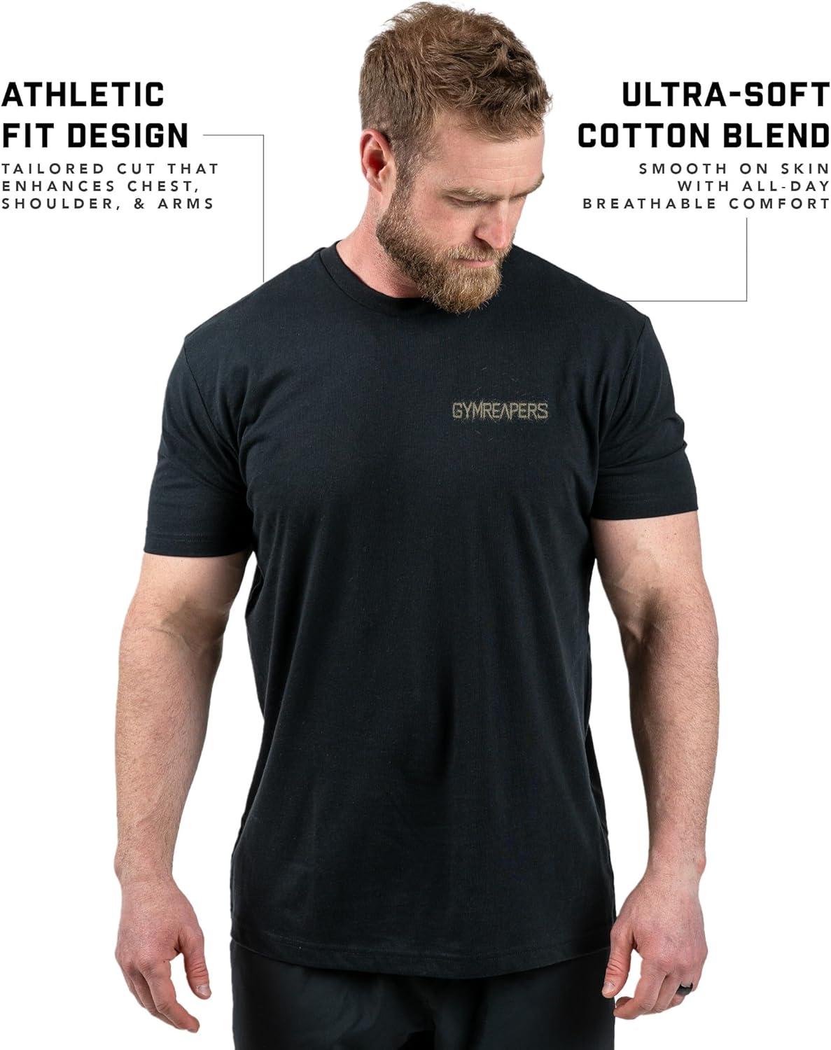 imageGymreapers Skull Moisture Wicking TShirts for Men Short Sleeve Workout Gym Shirts Running Athletic Tees amp Dry Fit TshirtRevelation