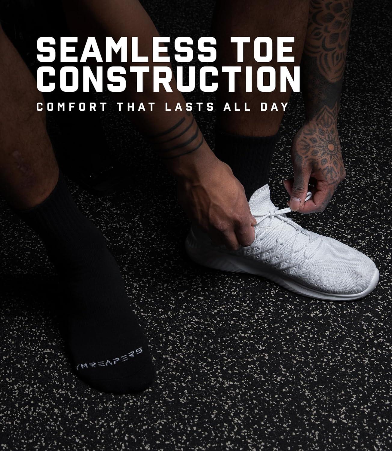 imageGymreapers Quarter Socks for Men amp Women 6Pack MoistureWicking Cotton Athletic Socks Breathable Low Cut Supportive FitBlack 6pack