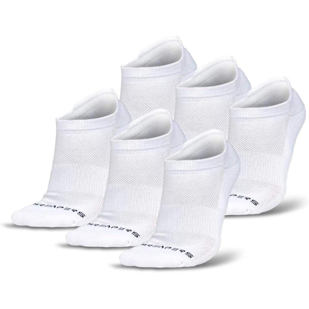 imageGymreapers Ankle Socks for Men amp Women 6Pack MoistureWicking Cotton Athletic Socks with Breathable Supportive FitWhite 6pack