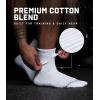 Gymreapers Quarter Socks for Men & Women (6-Pack) Moisture-Wicking Cotton Athletic Socks, Breathable Low Cut Supportive Fit(White (6-pack))