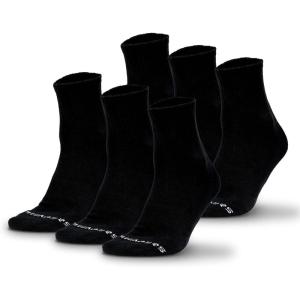 Gymreapers Quarter Socks for Men & Women (6-Pack) Moisture-Wicking Cotton Athletic Socks, Breathable Low Cut Supportive Fit(Black (6-pack))