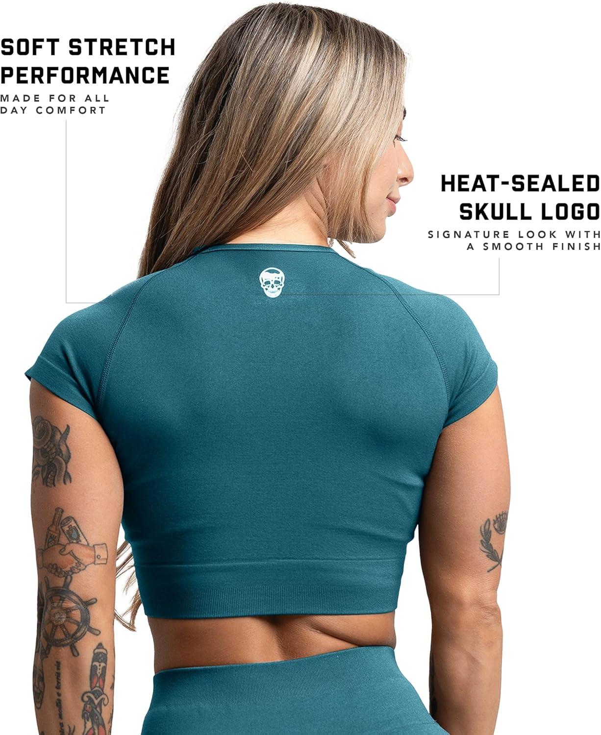 imageGymreapers Short Sleeve Workout Tops for Women Crop Tops for Women Tee Yoga Athletic Tops for Running Gym amp TrainingEmerald
