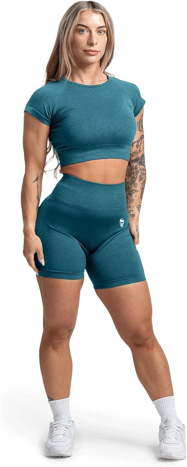 imageGymreapers Short Sleeve Workout Tops for Women Crop Tops for Women Tee Yoga Athletic Tops for Running Gym amp TrainingEmerald