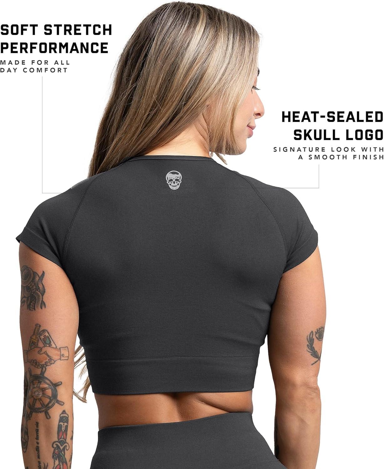 imageGymreapers Short Sleeve Workout Tops for Women Crop Tops for Women Tee Yoga Athletic Tops for Running Gym amp TrainingGraphite