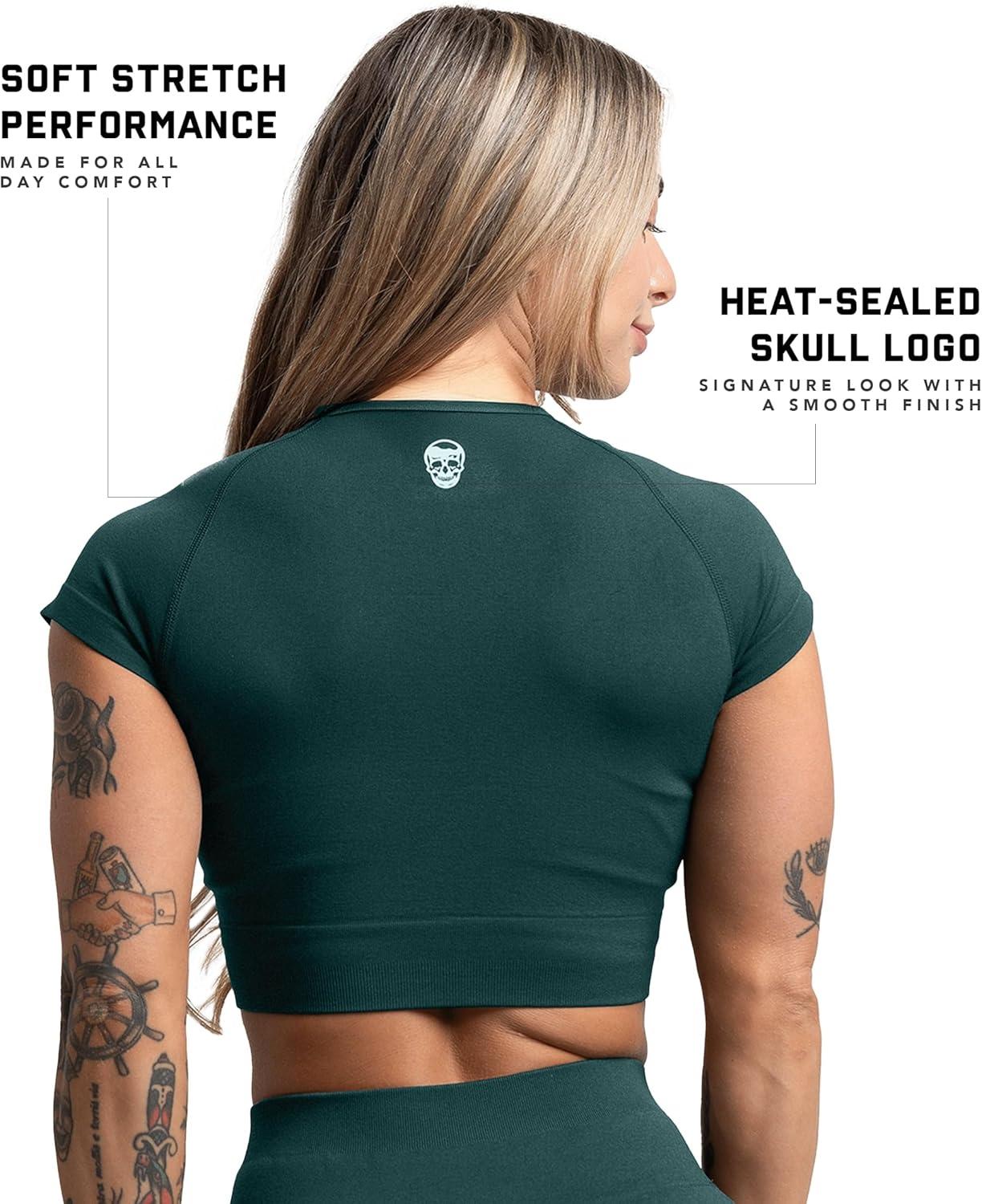 imageGymreapers Short Sleeve Workout Tops for Women Crop Tops for Women Tee Yoga Athletic Tops for Running Gym amp TrainingReef