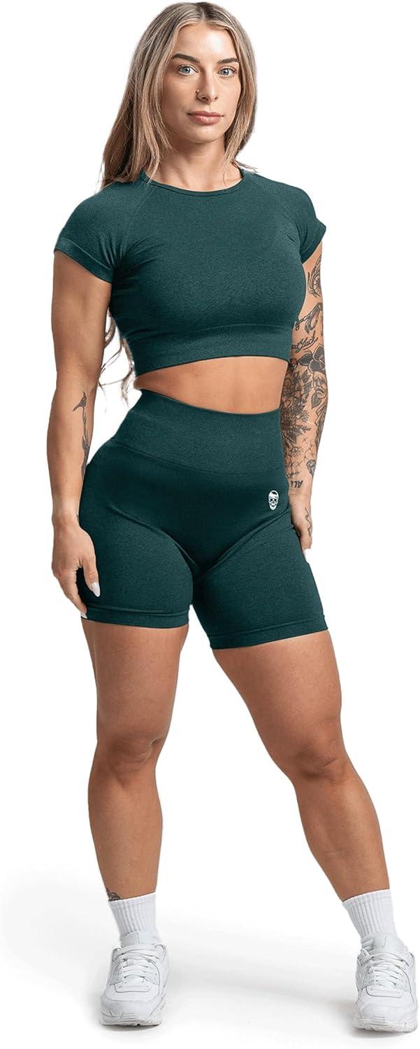 imageGymreapers Short Sleeve Workout Tops for Women Crop Tops for Women Tee Yoga Athletic Tops for Running Gym amp TrainingReef
