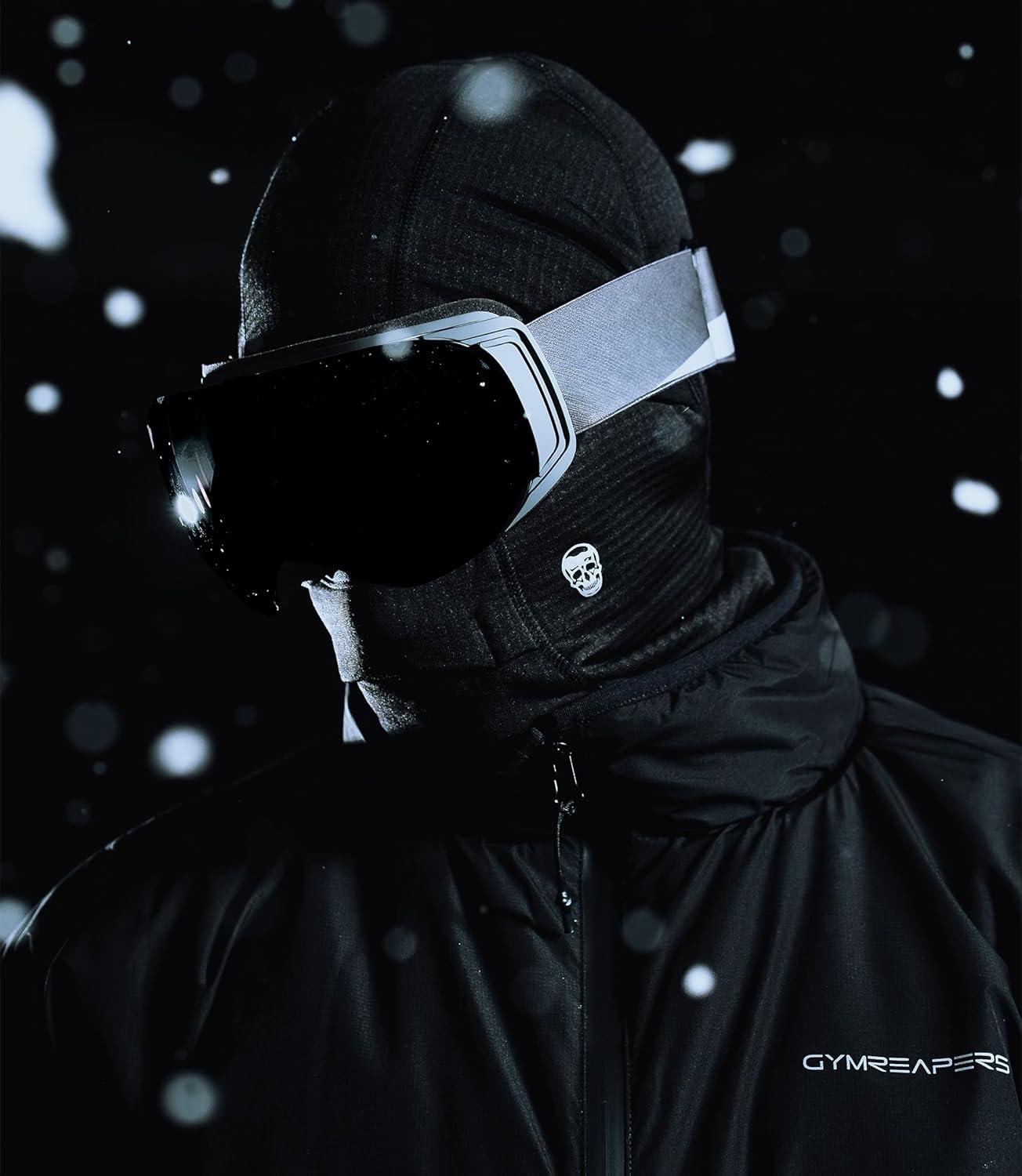 imageGymreapers Stryda Balaclava Ski Mask for Men amp Women Warm Face Mask Shiesty for Cold Weather Skiing Motorcycling amp Snowboarding Black