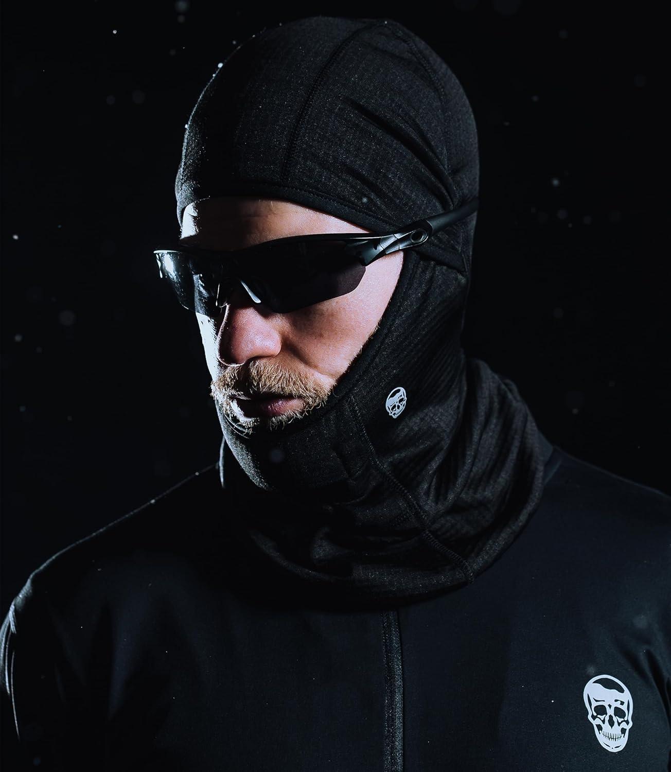 imageGymreapers Stryda Balaclava Ski Mask for Men amp Women Warm Face Mask Shiesty for Cold Weather Skiing Motorcycling amp Snowboarding Black
