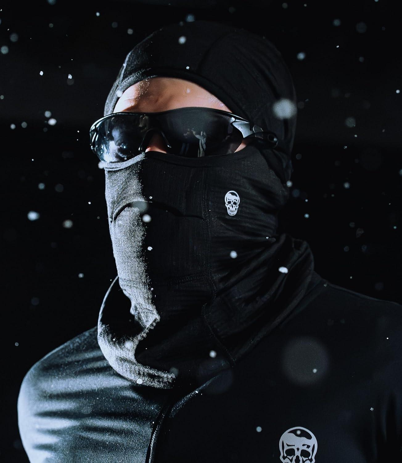 imageGymreapers Stryda Balaclava Ski Mask for Men amp Women Warm Face Mask Shiesty for Cold Weather Skiing Motorcycling amp Snowboarding Black