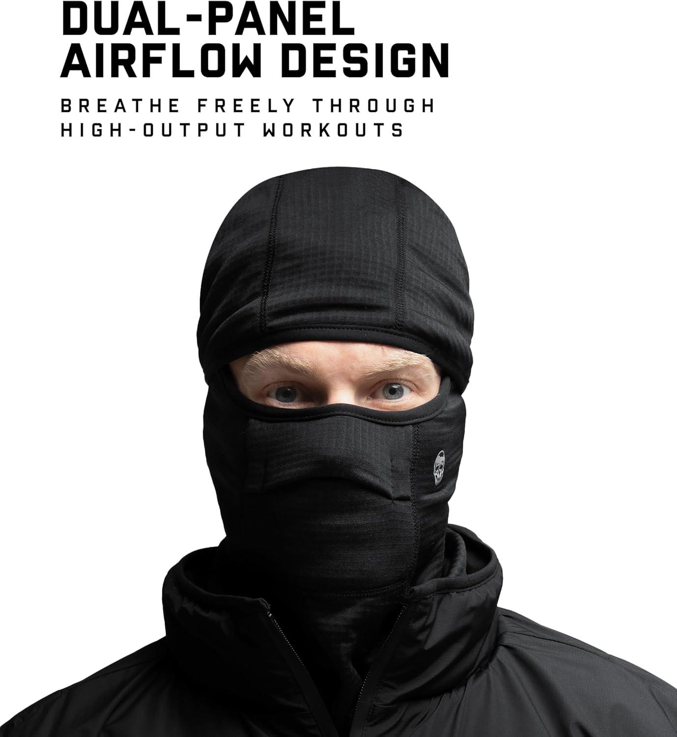 imageGymreapers Stryda Balaclava Ski Mask for Men amp Women Warm Face Mask Shiesty for Cold Weather Skiing Motorcycling amp Snowboarding Black