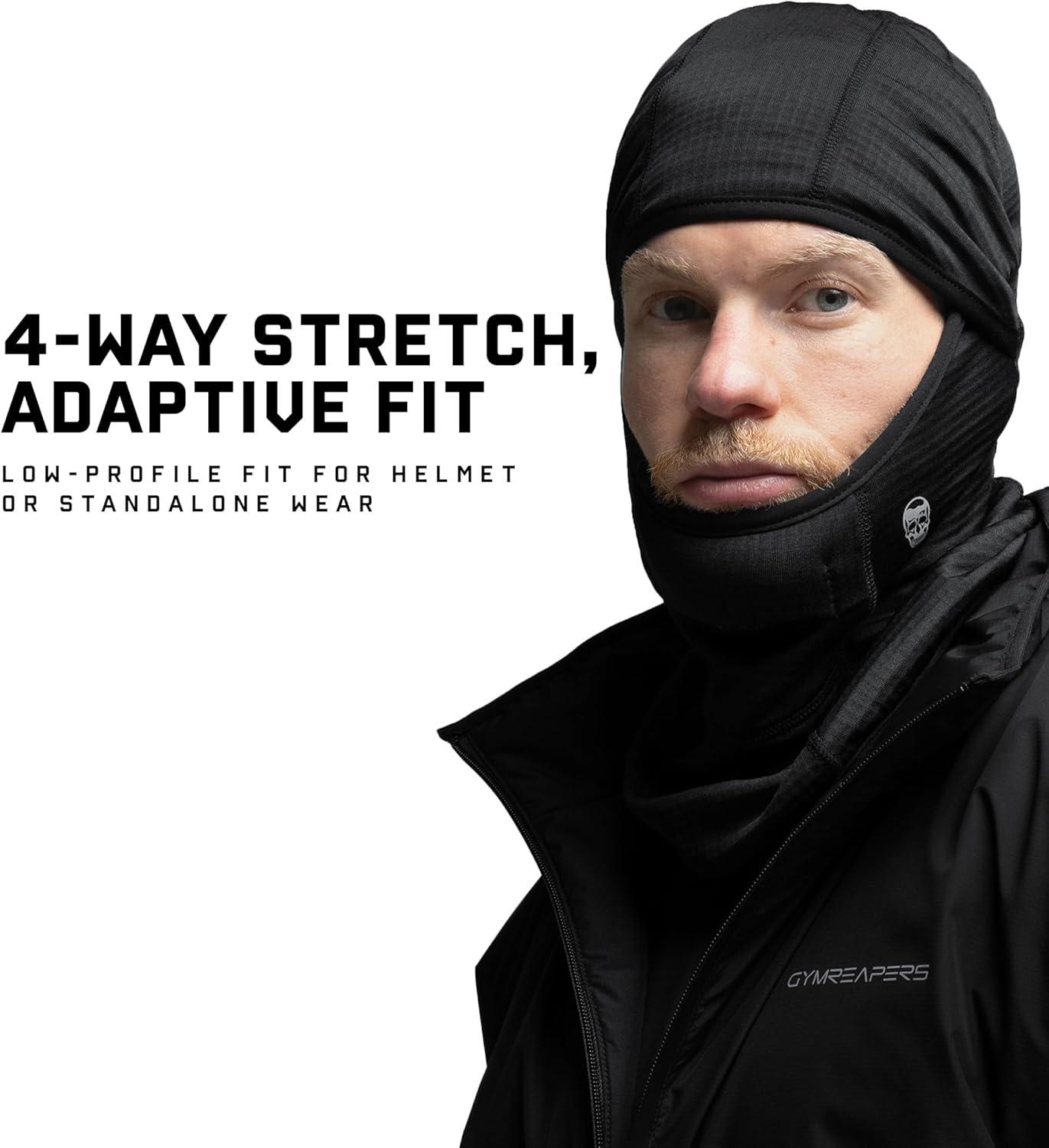 imageGymreapers Stryda Balaclava Ski Mask for Men amp Women Warm Face Mask Shiesty for Cold Weather Skiing Motorcycling amp Snowboarding Black