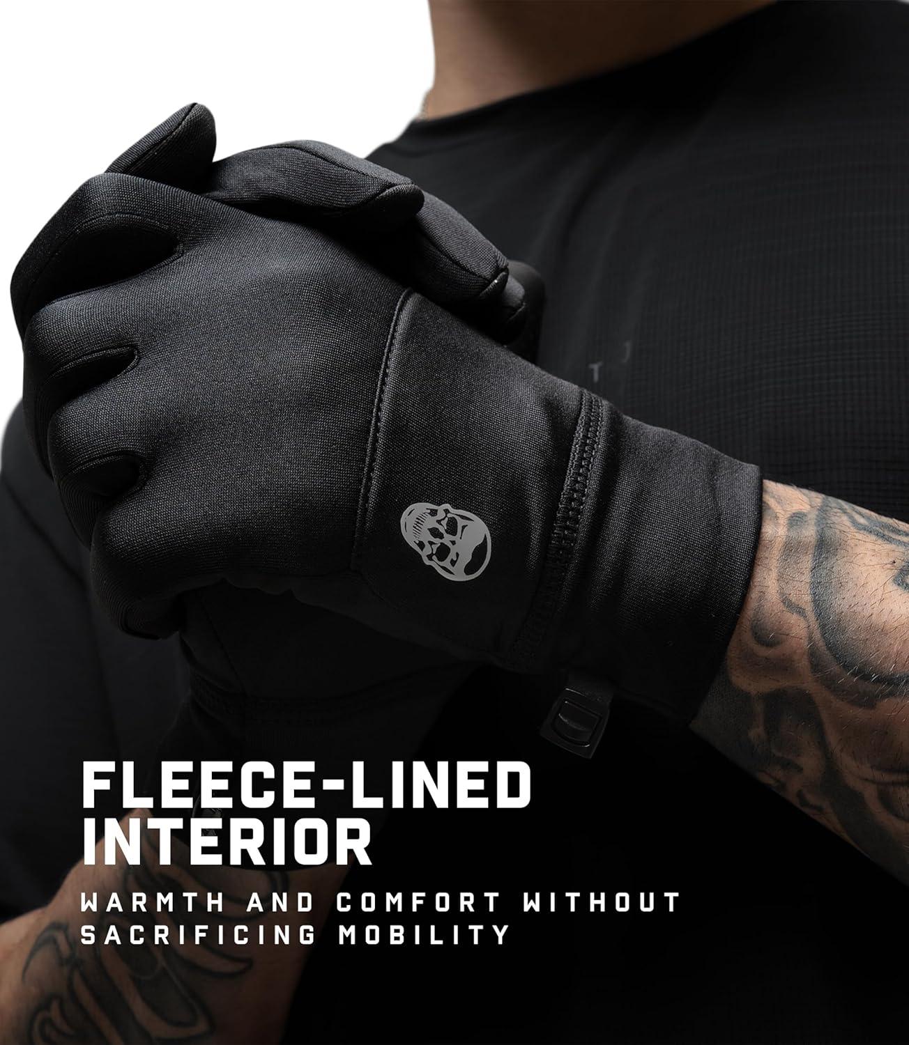 imageGymreapers Styda Running Gloves for Men amp Women Lightweight Touch Screen Sensitive Thermal Warm for Cold Weather Cycling Biking Training Running Outdoor Sports amp WorkoutsBlack