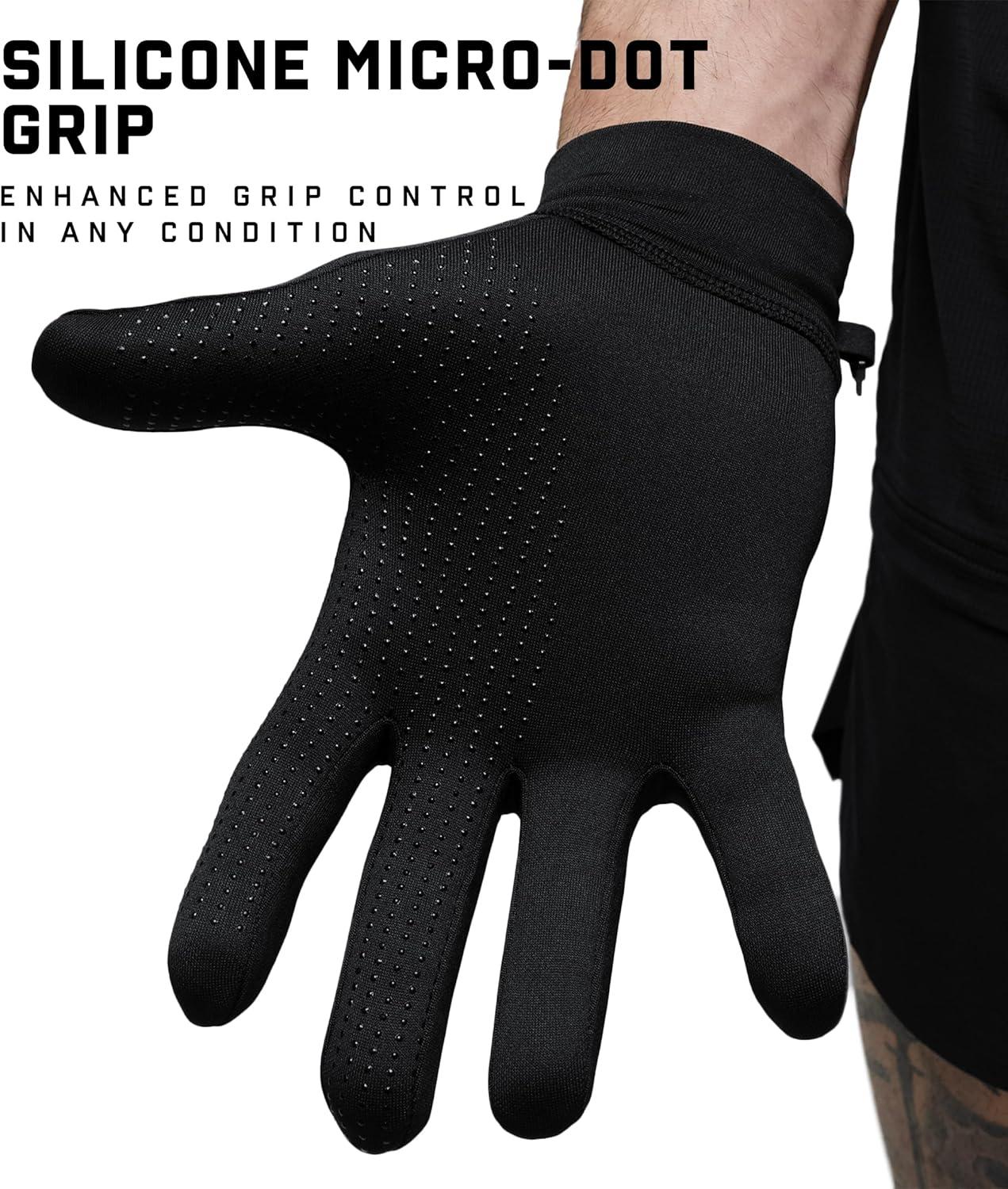 imageGymreapers Styda Running Gloves for Men amp Women Lightweight Touch Screen Sensitive Thermal Warm for Cold Weather Cycling Biking Training Running Outdoor Sports amp WorkoutsBlack