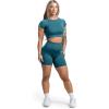 Gymreapers Short Sleeve Workout Tops for Women – Crop Tops for Women Tee – Yoga Athletic Tops for Running, Gym, & Training(Emerald)