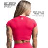 Gymreapers Short Sleeve Workout Tops for Women – Crop Tops for Women Tee – Yoga Athletic Tops for Running, Gym, & Training(Miami)