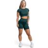 Gymreapers Short Sleeve Workout Tops for Women – Crop Tops for Women Tee – Yoga Athletic Tops for Running, Gym, & Training(Reef)