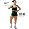 Gymreapers Athletic Seamless Shorts for Women – Squat Proof High Waisted Glute Scrunch, Quick Drying Biker, Yoga Running Gym(Evergreen)