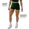Gymreapers Athletic Seamless Shorts for Women – Squat Proof High Waisted Glute Scrunch, Quick Drying Biker, Yoga Running Gym(Evergreen)