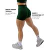 Gymreapers Athletic Seamless Shorts for Women – Squat Proof High Waisted Glute Scrunch, Quick Drying Biker, Yoga Running Gym(Evergreen)