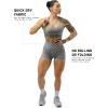 Gymreapers Athletic Seamless Shorts for Women – Squat Proof High Waisted Glute Scrunch, Quick Drying Biker, Yoga Running Gym(Overcast)