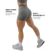 Gymreapers Athletic Seamless Shorts for Women – Squat Proof High Waisted Glute Scrunch, Quick Drying Biker, Yoga Running Gym(Overcast)